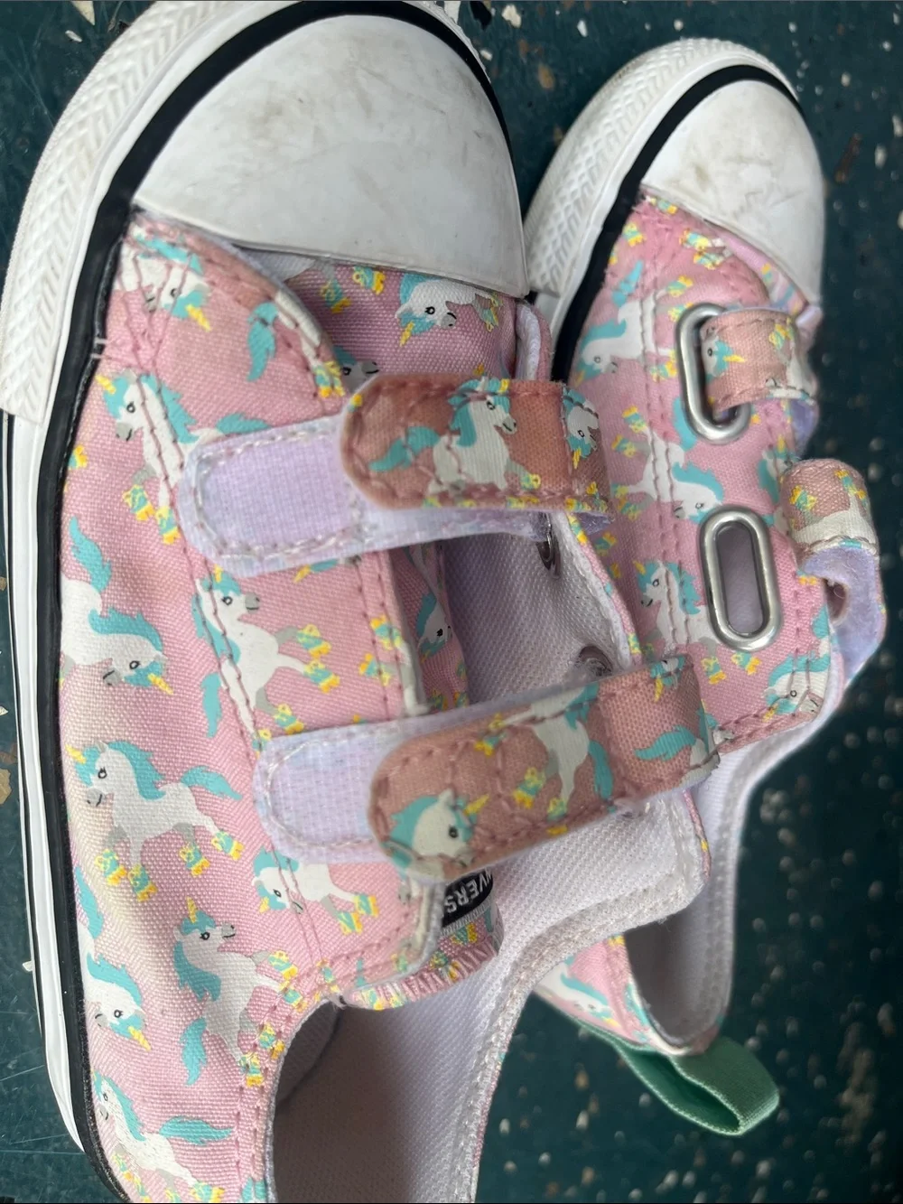 Converse Kids Pink Unicorn Print Canvas Sneakers